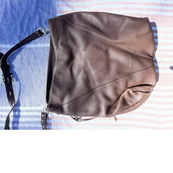 Rebecca Minkoff Dark Brown Shoulder Bag with Zipper Detail - Picture 7 of 15